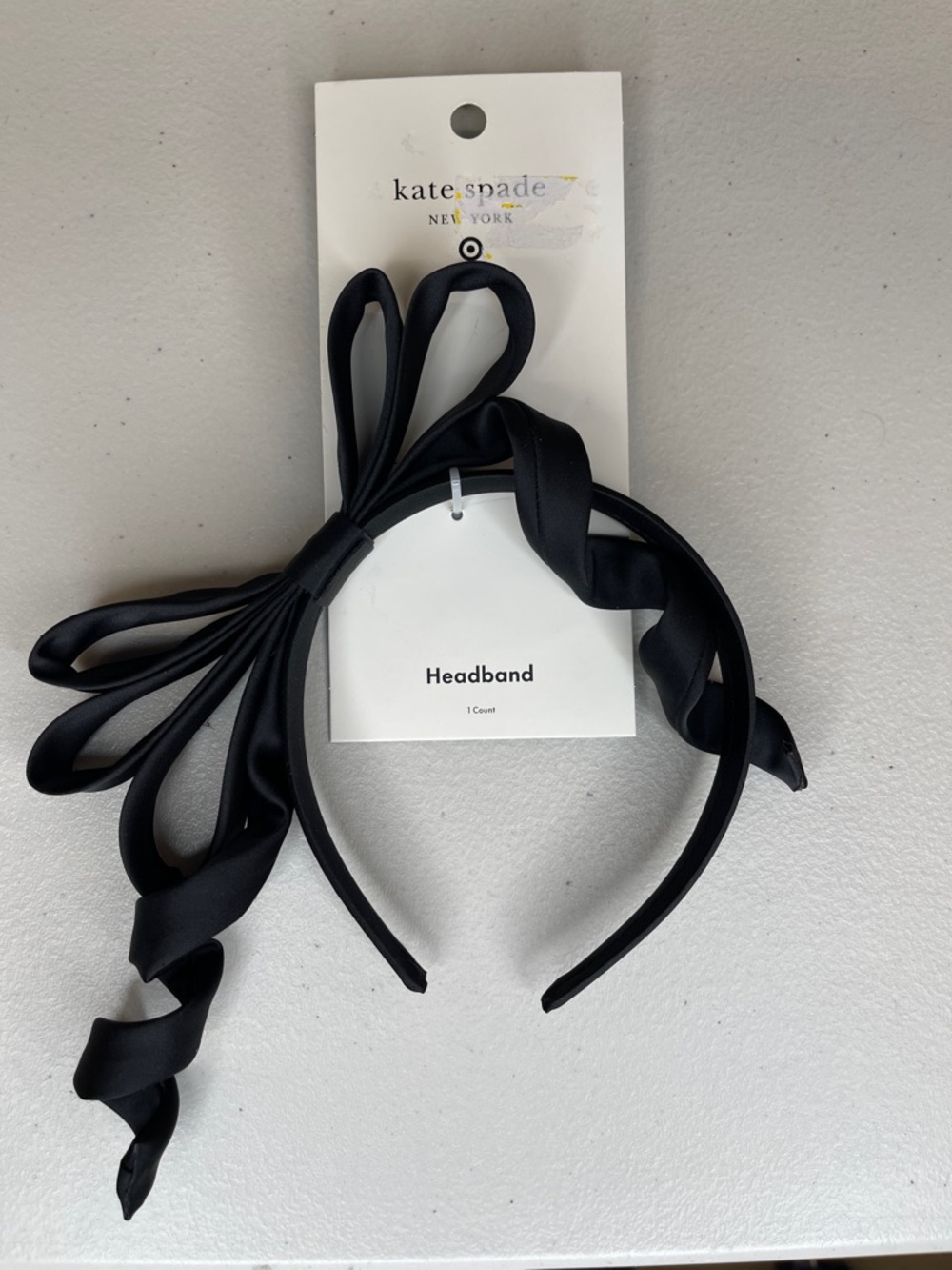 kate spade Black Satin Bow Girls' Headband